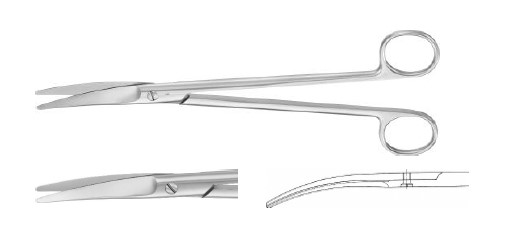 МАЙО-ХАРРІНГТОН НОЖИЦІ ВИГНУТІ 230MM